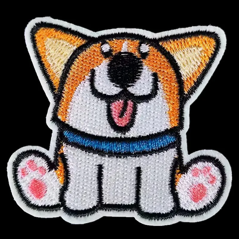 

Embroidery Animal Patch Cute Dog Logo Iron on Patches for Clothing Accessories Diy 3D Stickers Strange things Gifts