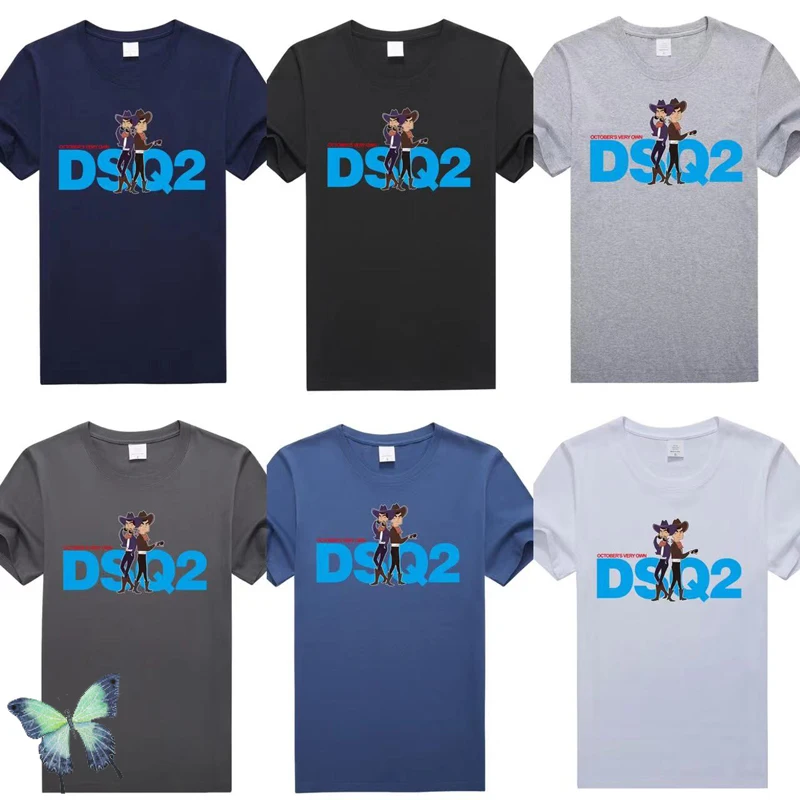 

100% Cotton Men Fashion Comedy Clown Ballet DSQ2 T Shirt Summer Men's T-shirt