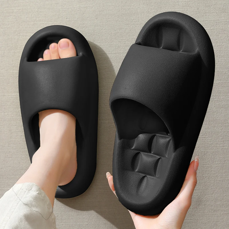

Outdoor Beach Men Summer Slippers EVA Sandals Anti-slip Thick Heel Fashion Footwear Couples Fashion Women Slides Home Shoes