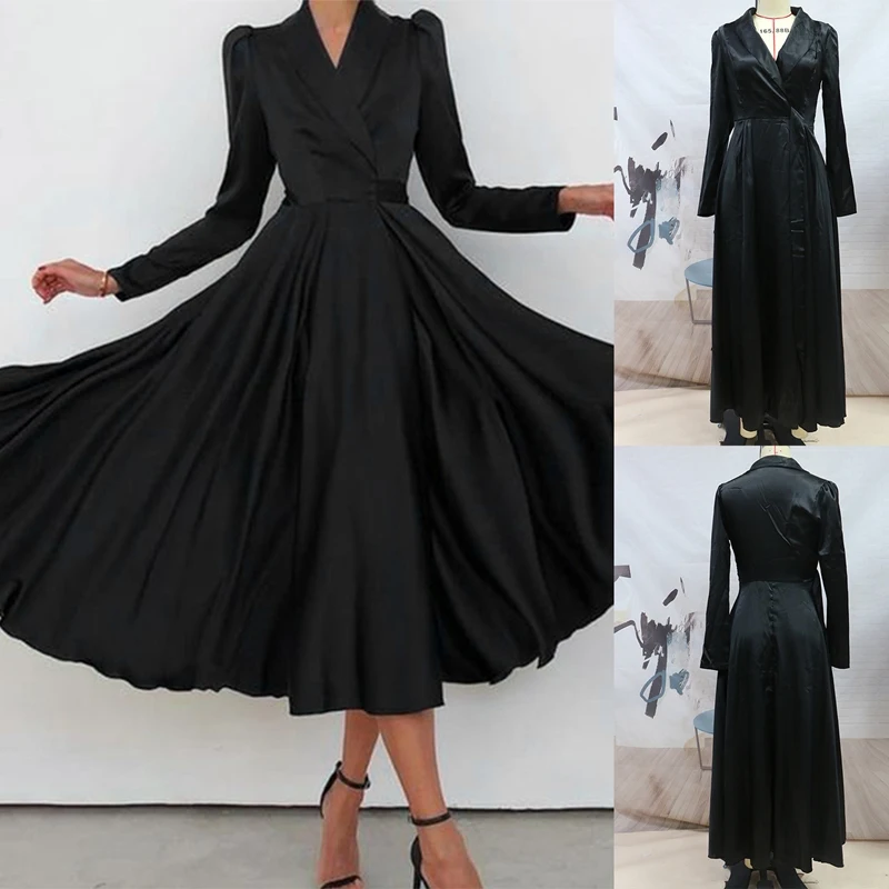 

ASDS-Women Long Sleeve Skinny Shirt Party Dress Casual Tops Blouse Shirt Dress