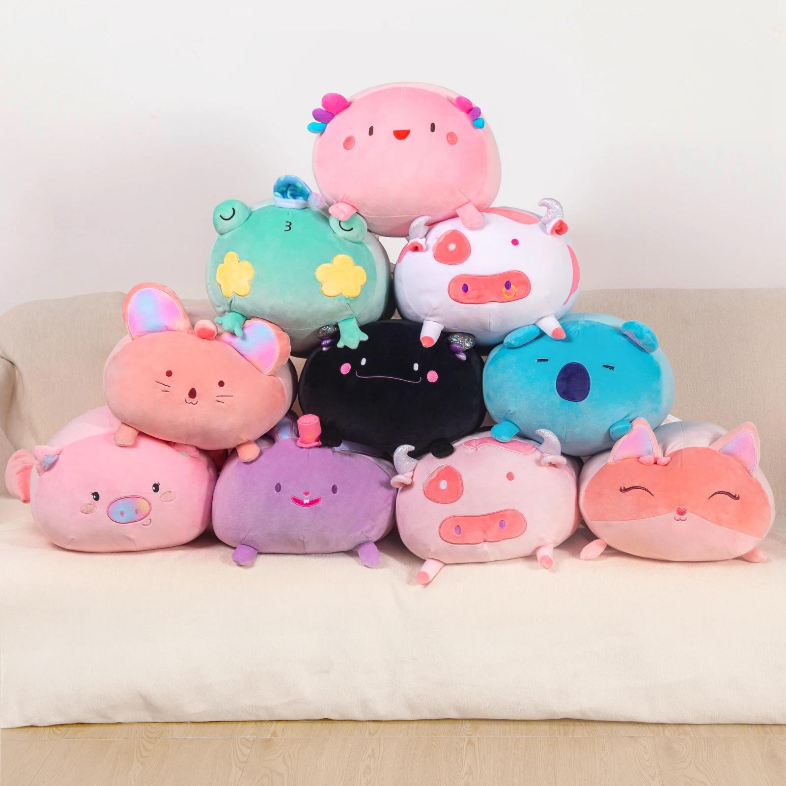 

Mewaii Stuffed Animals Pillow Soft Body Pillow Kawaii Plush Toys Cartoon Toys Cute Cat Rabbit Pig Koala Mouse Cow Plushie Gift