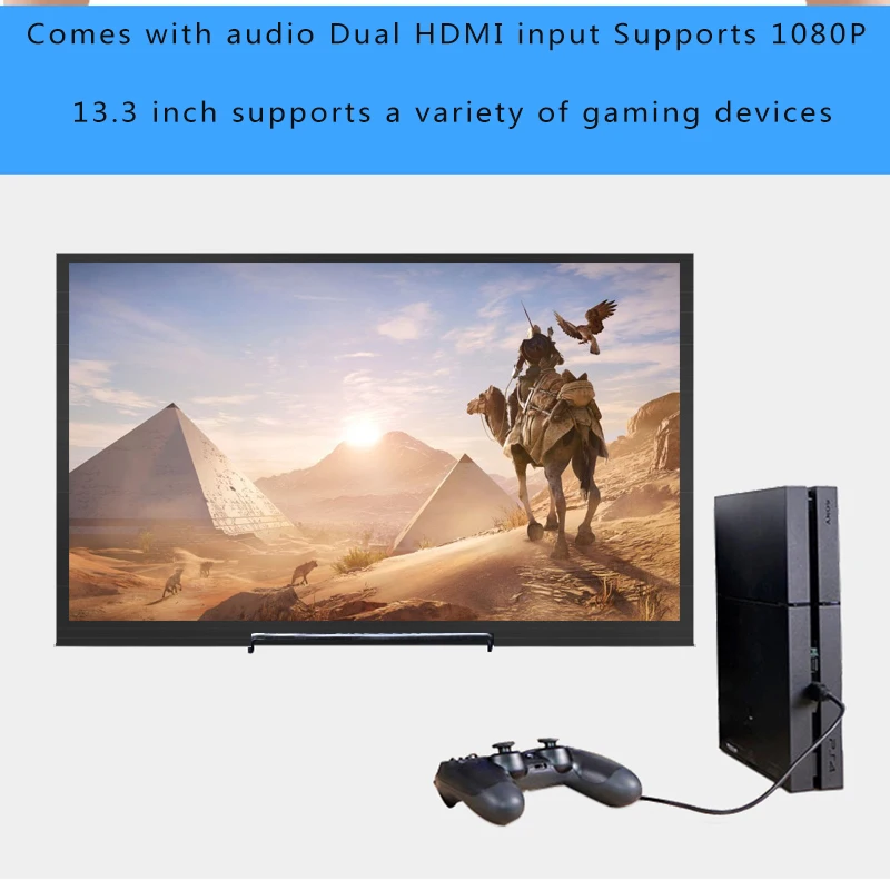 

Новинка 13,3 дюймовый HD портативный монитор сенсорный экран ПК PS3 PS4 Xbo x360 1080P IPS ЖК-дисплей СВЕТОДИОДНЫЙ монитор для Raspberry Pi