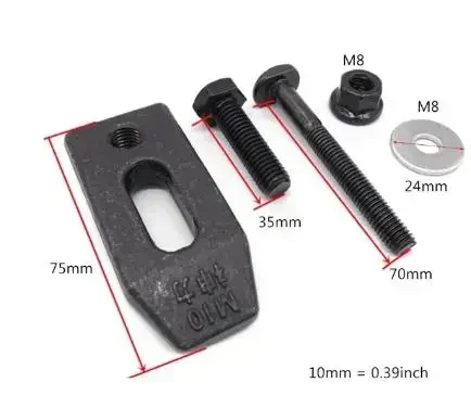 Детали для фрезерного гравировального Станка M8/M10, нажимная пластина, Зажимная пластина для рабочего стола с Т-образным пазом M25 21