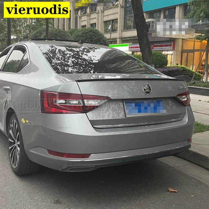 

Автомобильные аксессуары для Skoda Superb 2015- 2019, неокрашенный праймер из АБС-пластика, цветной задний багажник, губа, крыло, задний спойлер, украш...