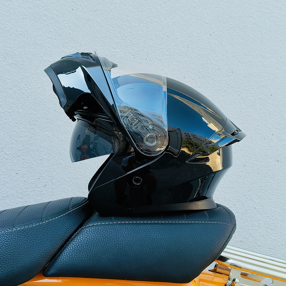 Мужской и женский персонализированный откидной шлем модульный мотоциклетный