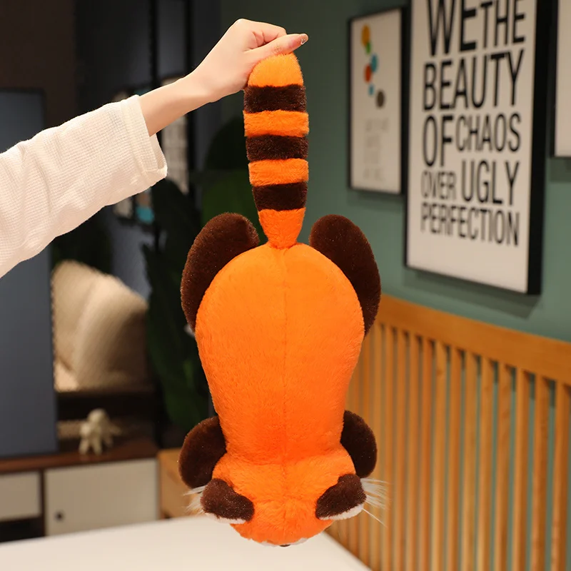 Плюшевые игрушки пушистые волосы Красный енот 10-110 см милая мягкая мультяшная