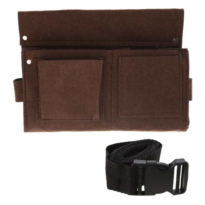 

Heavy Duty Canvas Tool Bag with Multiple Pouches with Adjustable Belt Woodworking Waist Pocket