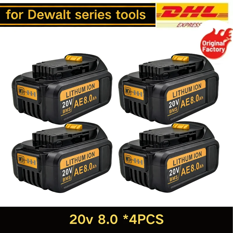 Фото Оригинальный аккумулятор DeWALT 20В/18В 6Ач 8Ач MAX FlexVolt для электроинструментов DCB606 DCB205 DCB206 DCB209 DCB182 №1