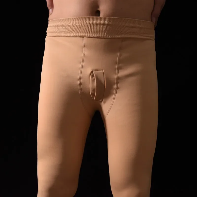 Мужские компрессионные колготки MINGYINIGE черные 15-20 мм рт. ст.