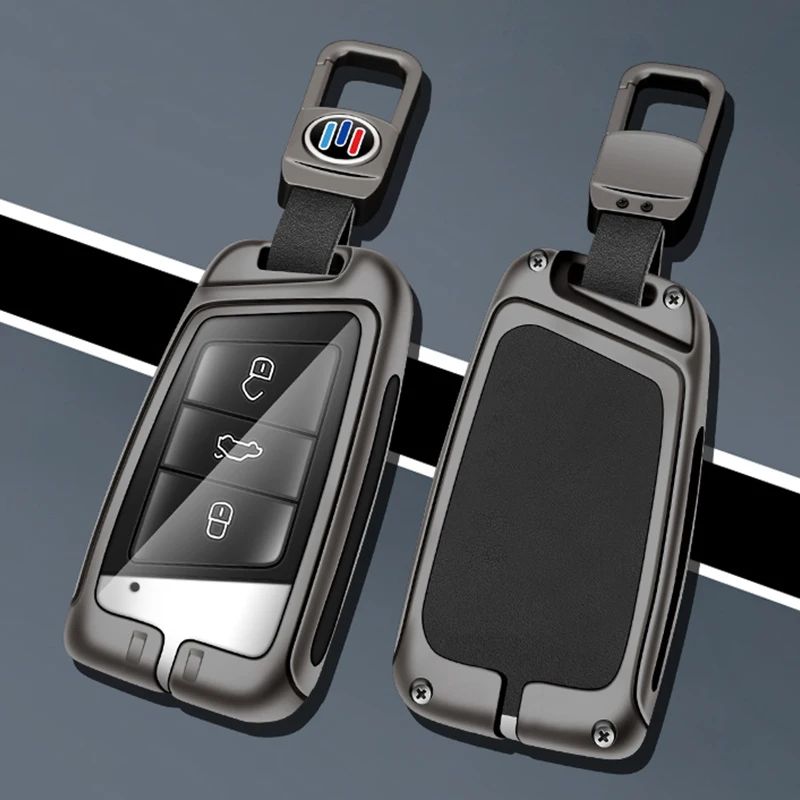

Metal Leather Car Key Case Cover Shell Fob For VW Volkswagen Passat B8 Magotan For Skoda Kodiaq Superb A7 For Seat Accessories