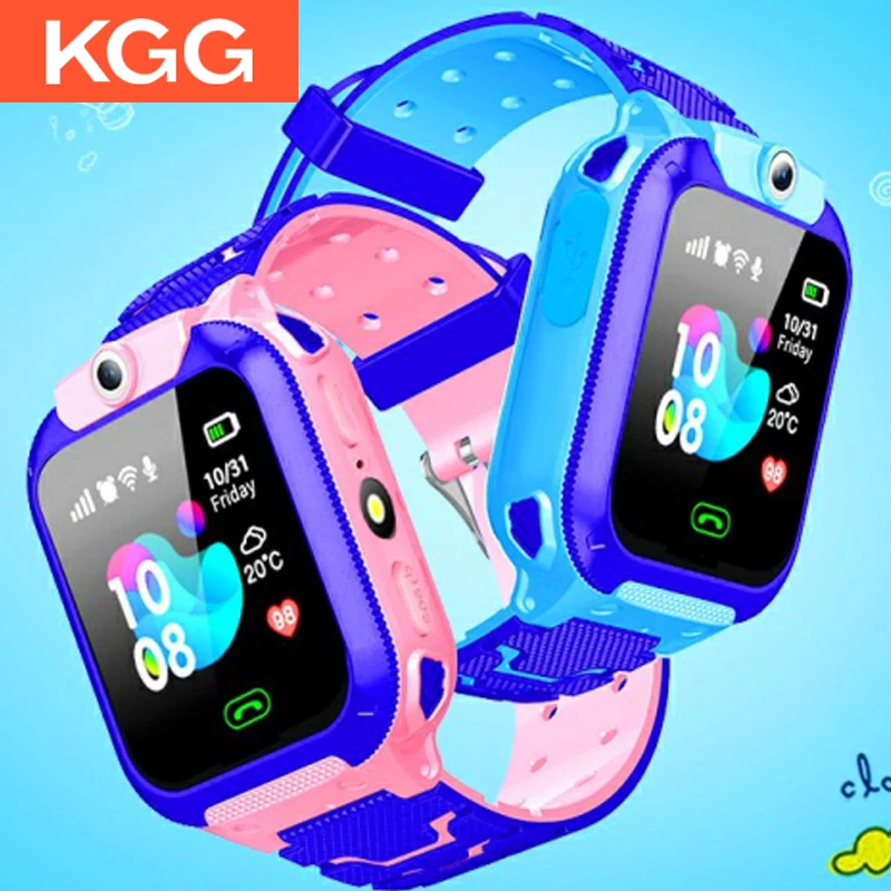 

2G Kids Smart Watch Phone SOS Call Remote Call Back LBS Location With Math Game 12 Languages Children Smartwatch Kids Clock Gift