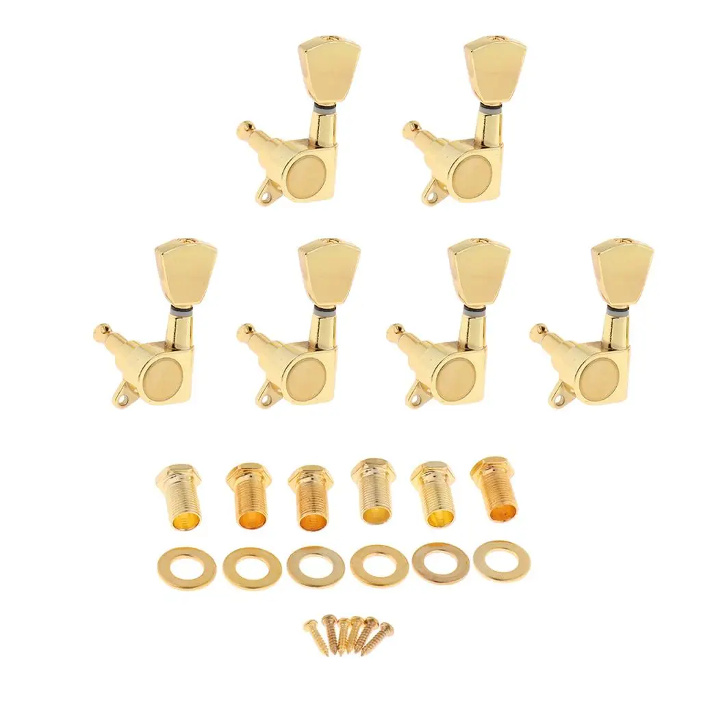 

6L Peg Machine Heads for Guitar Replacement Parts Golden