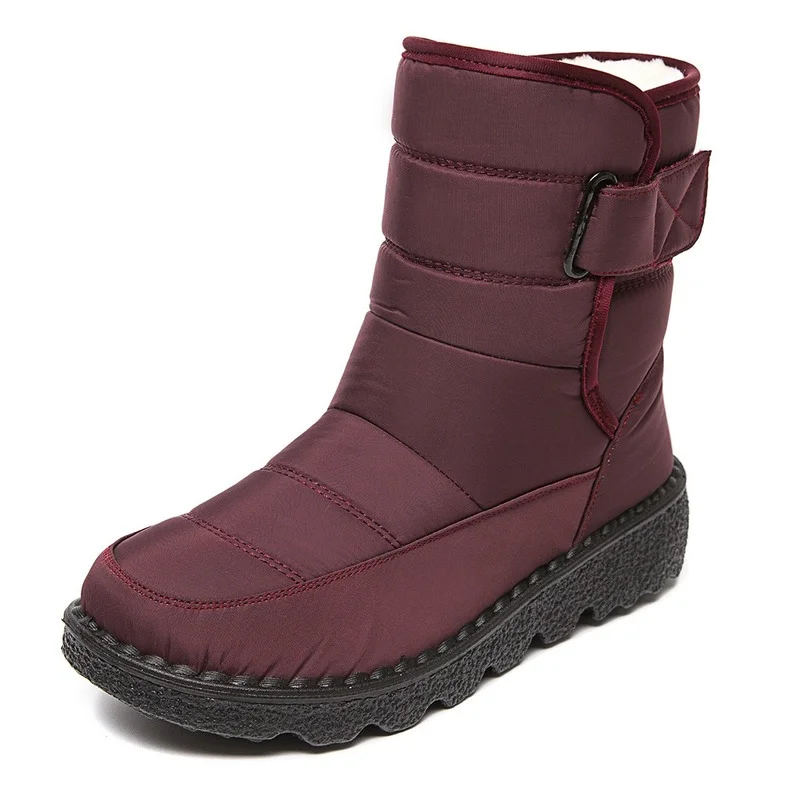 

2022 Winter Women Snow Boots Ankle Cotton Shoes Women's High Tube Waterproof Women's Shoes Non-slip Plus Size 43 Boots Women