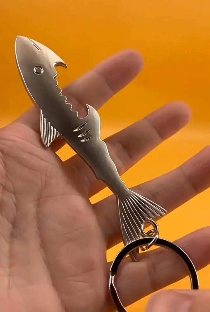 Брелок для ключей с открывалкой пивных бутылок большой акулы брелок океанской