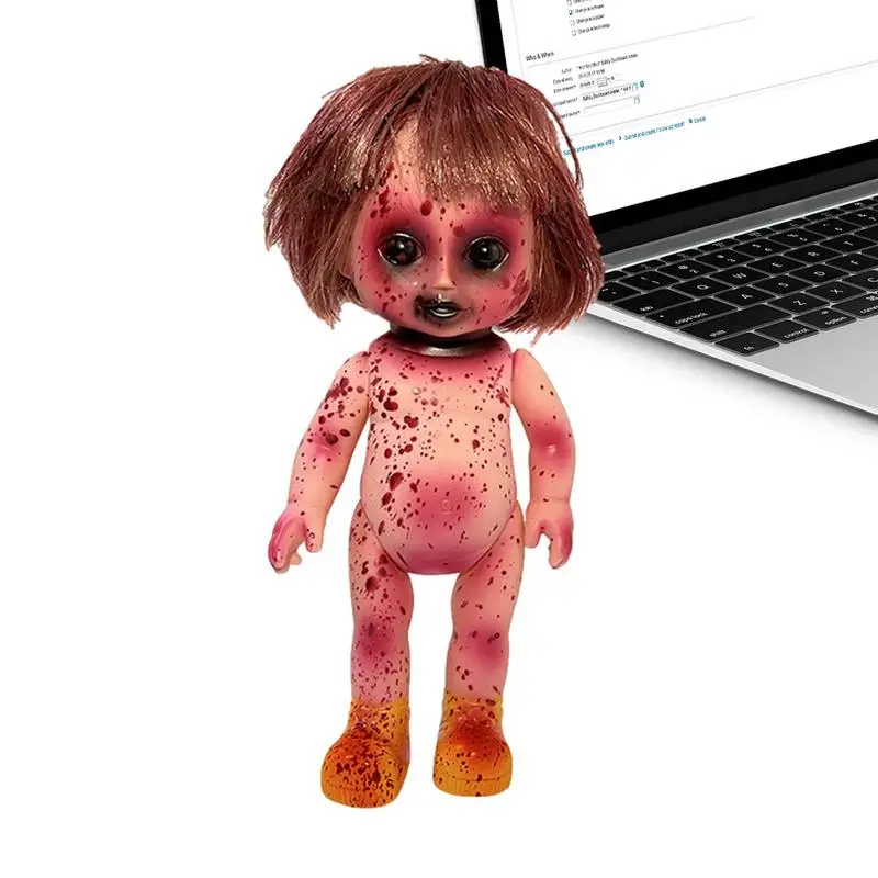 Scary Halloween Figure Statue Creepy Baby Ornament Outdoor Scary Prop For Indoor Outdoor