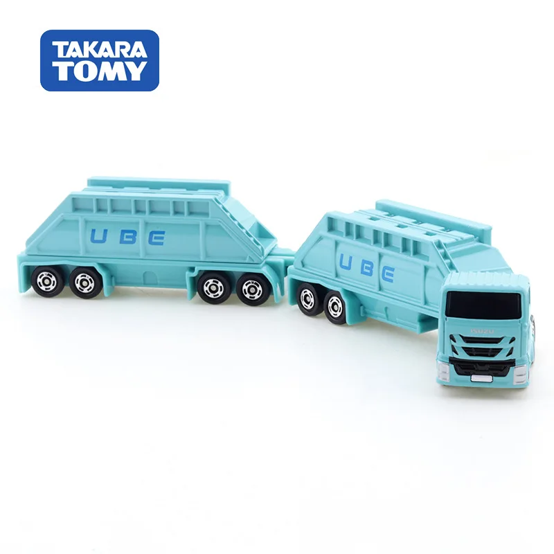

Tomy Tomica Alloy Diecast Car Model No. 129 Ube Industries Double-Section Freight Trailer 156932 Boy Anime Toys Gift