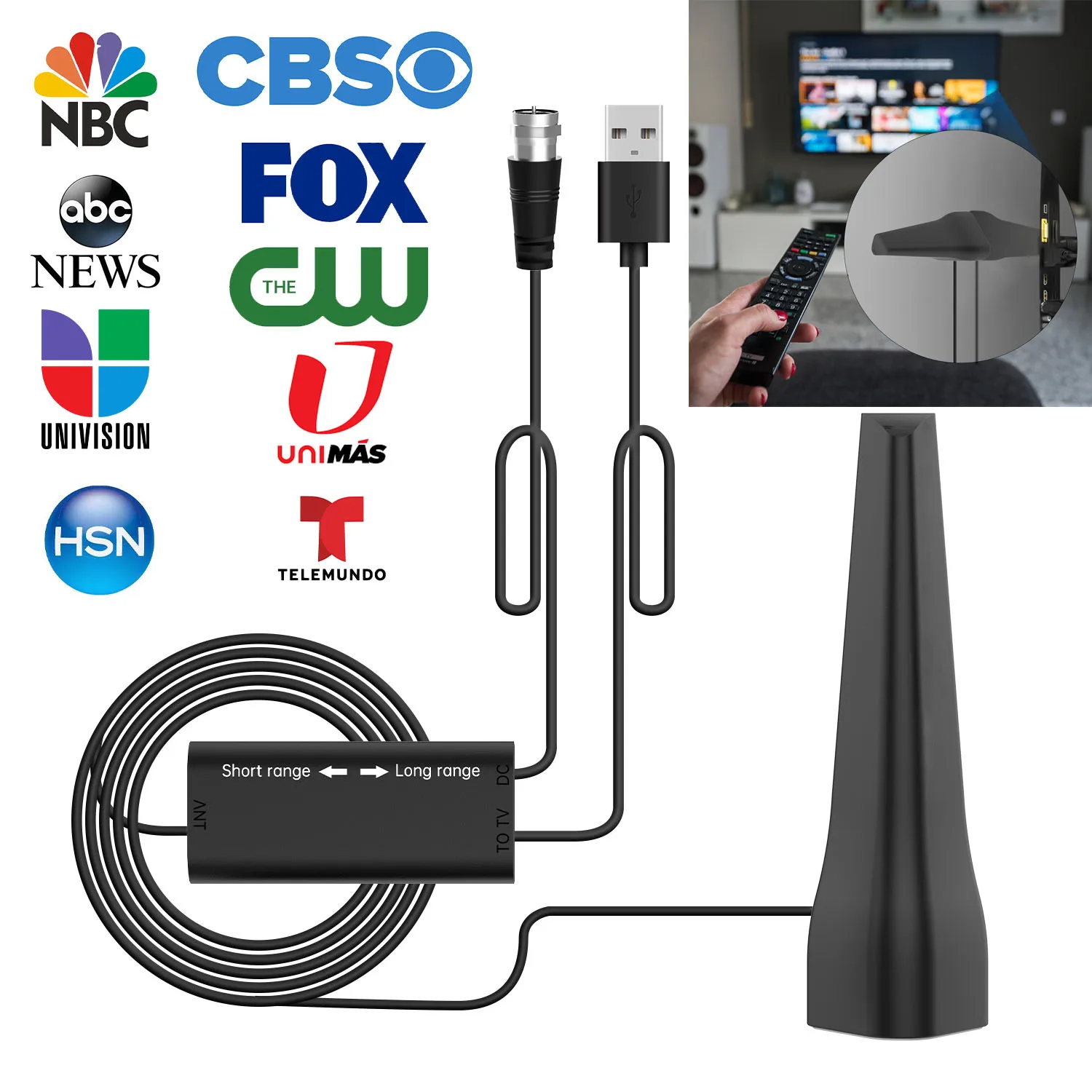 Upgraded TV Antenna HDTV Amplified 3000 Miles Signal Digital