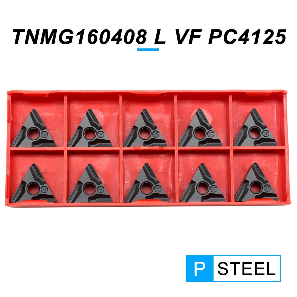 

TNMG160408 L VF PC4125 Carbide Inserts External Turning Tool TNMG 160408 Tungsten Carbide Blade CNC Lathe Cutter Tools For Steel