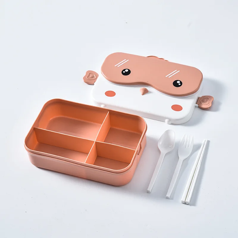 

New Stainless Steel Lunch Box Cartoon Cute Microwave Lunch Box Compartment Insulation Portable Bento Food Storage Containers
