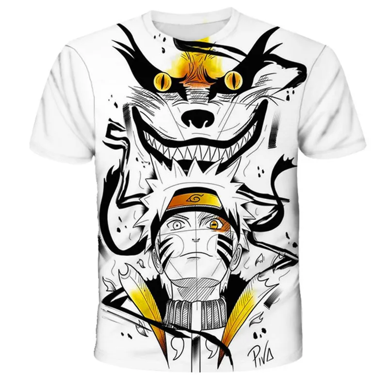 

2022 Summer Fashion Narutos Children Tops T-shirt Anime Kakashi 3D Harajuku T-shirt Boys Short Sleeve Print Casual T Shirts