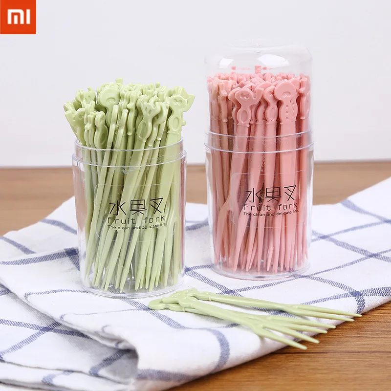 

Xiaomi Fruit Fork Household Disposable Tableware Fruit Moon Cake Snack Lunch Bento Fork Dessert Tool Tableware Eating Tool