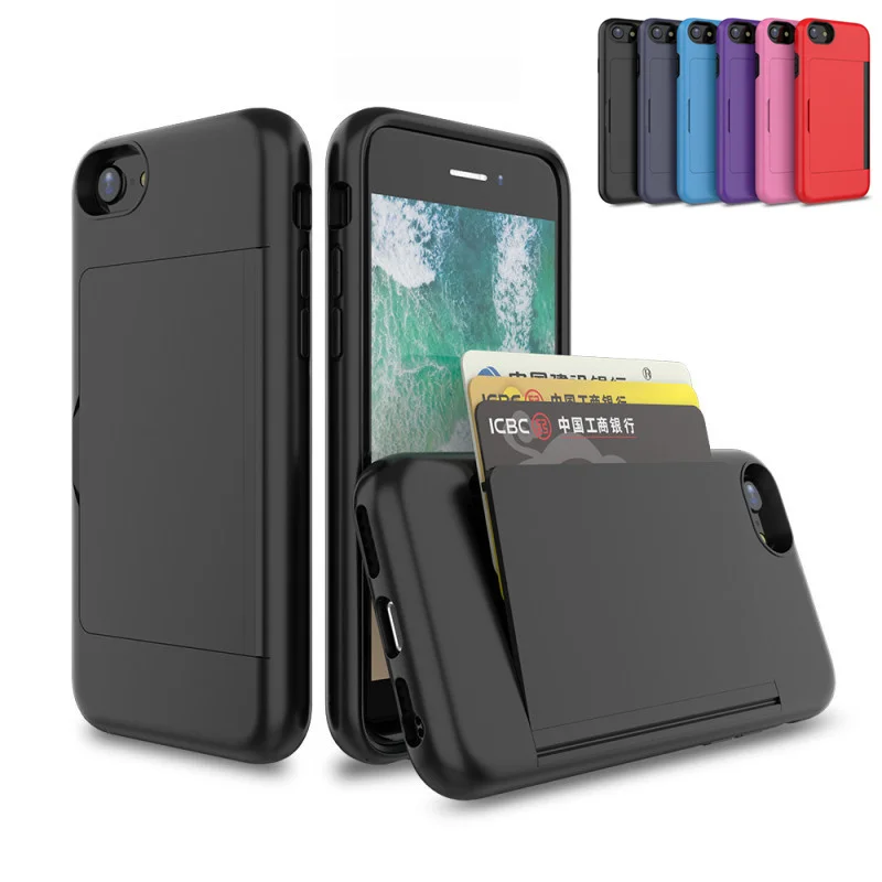 

For iPhone SE 2022 2020 Case Candy Color Card Slots Cover Business Capa For iPhone SE3 SE2 SE se2022 4.7" Coque Funda
