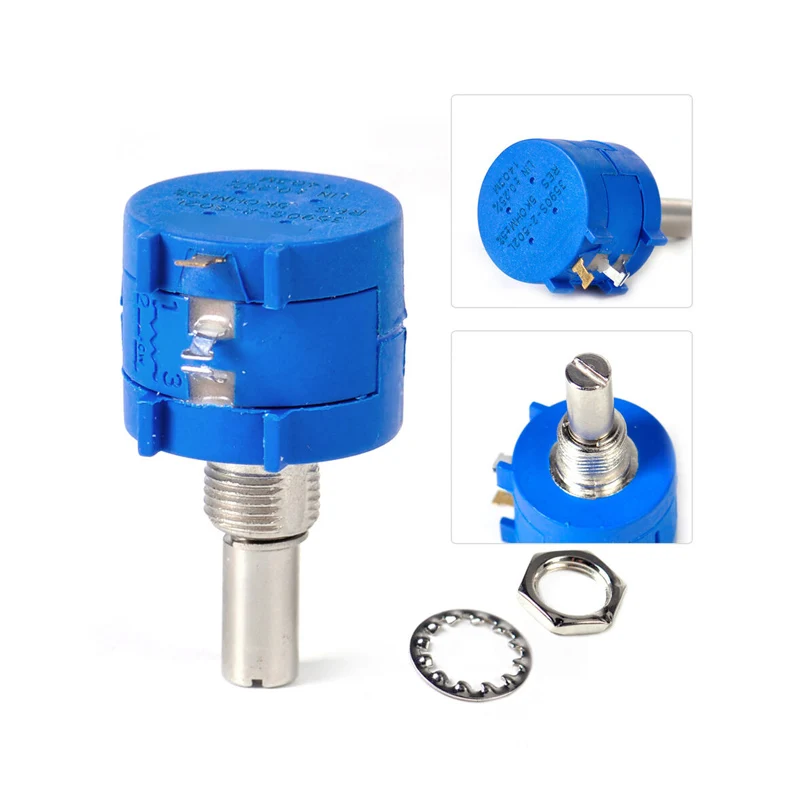 2pcs/set 3590S Multi-turn wirewound Potentiometer 10K 500R 1K 2K 5K 20K 50K 100K  volume control Adjustable Resistor