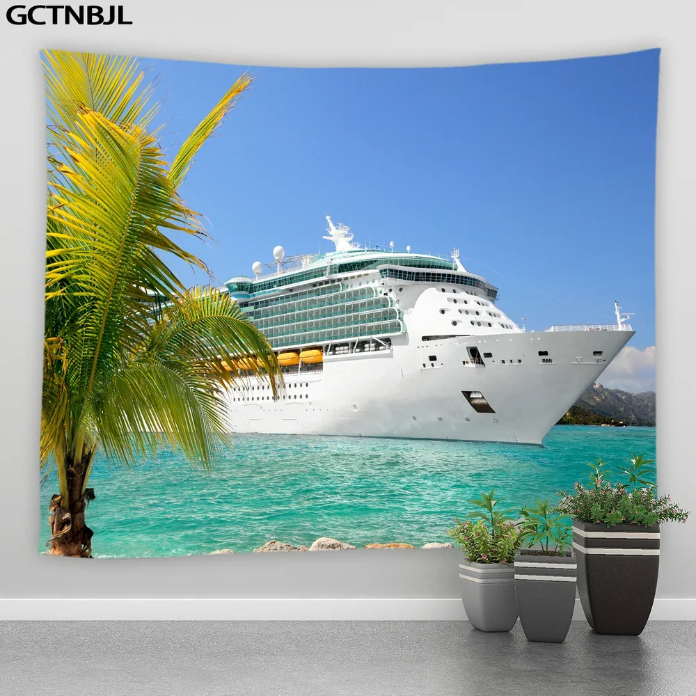 Океанский пейзаж настенный гобелен морская волна солнечный свет пляжный