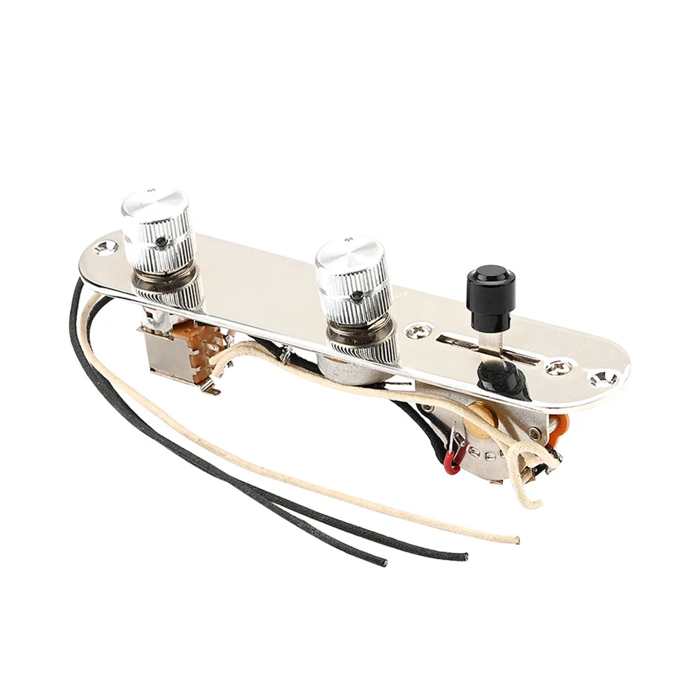 

Wired Bass Control Plate Guitar Control Plate with Volume Tone Knobs (Silver)