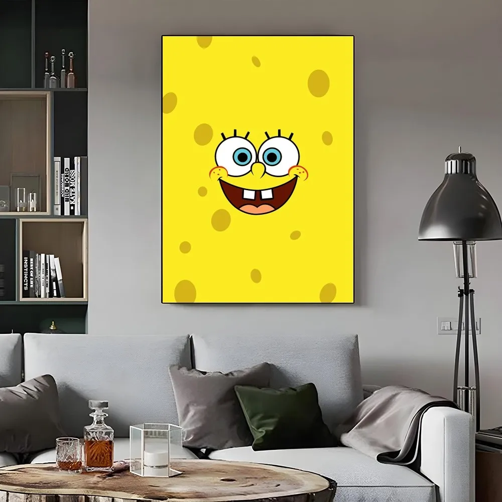 Аниме Губка Боб плакат печать на бумаге дома гостиная спальня вход бар ресторан