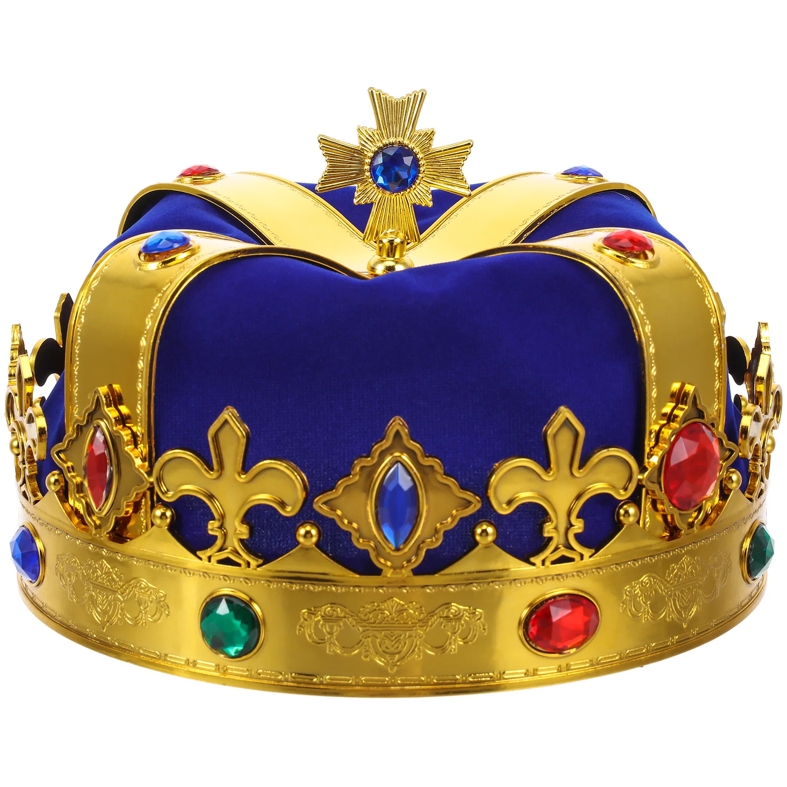 

Шляпа King, изысканная искусственная шляпа, украшение для взрослых, детей, для дня рождения, фотосессия (синий)