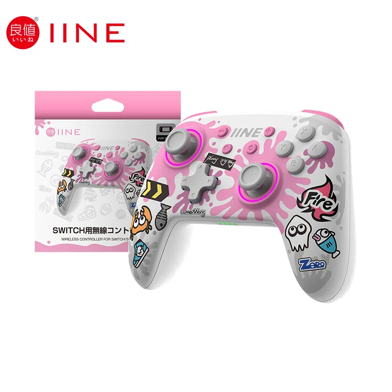 

Новый эксклюзивный беспроводной контроллер IINE Splatoon поддержка пробуждения NFC Amiibo совместимый с переключателем/переключателем lite/переключа...