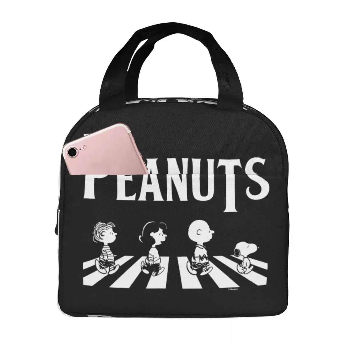 Изолированная сумка для ланча Snoopy через дорогу мультяшный ланч-контейнер