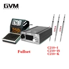 Паяльная станция GVM T210, профессиональная металлическая паяльная станция с постоянной температурой, быстрый нагрев, комплект GVM T210