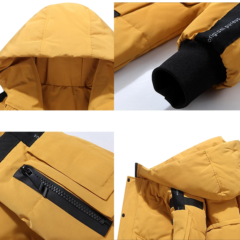 Teens New Winter Men's Down Jacket Stylish Male Down Coat Thick Warm Man Clothing Men's Apparel Warm Parka
