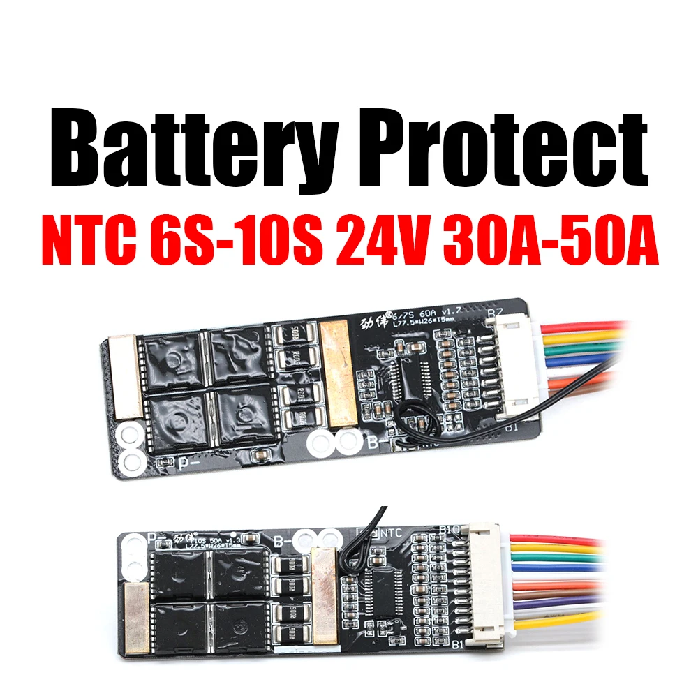 

BMS плата защиты литий-ионного аккумулятора NTC 6S 7S 10S 30A 40A 50A 24V