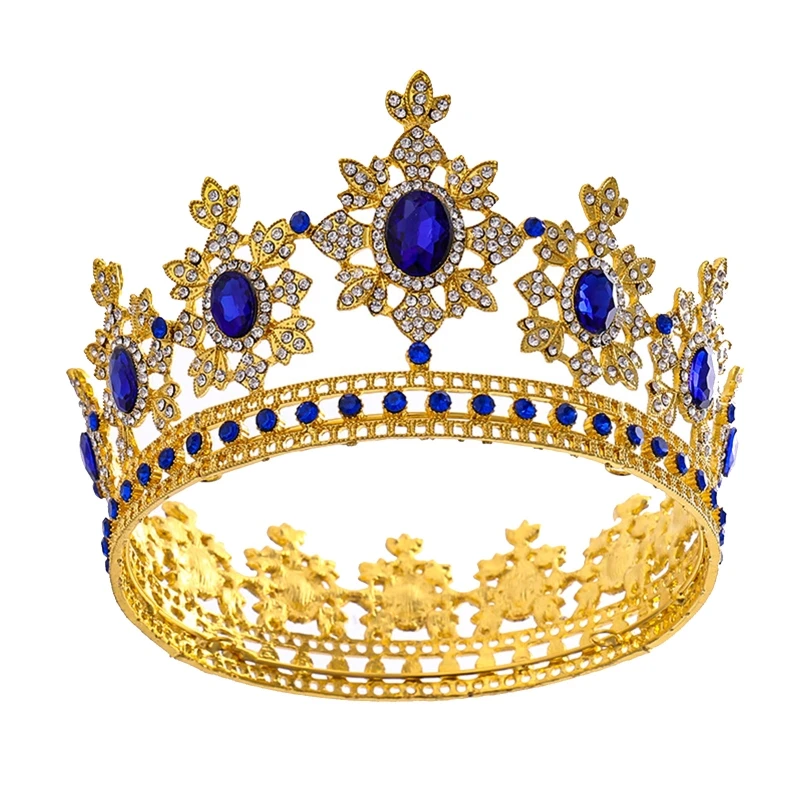 

Dainty Royal Queen Crown Baroque for rhinestone Tiaras Crown Bride Wedding Hairb Dropshipping