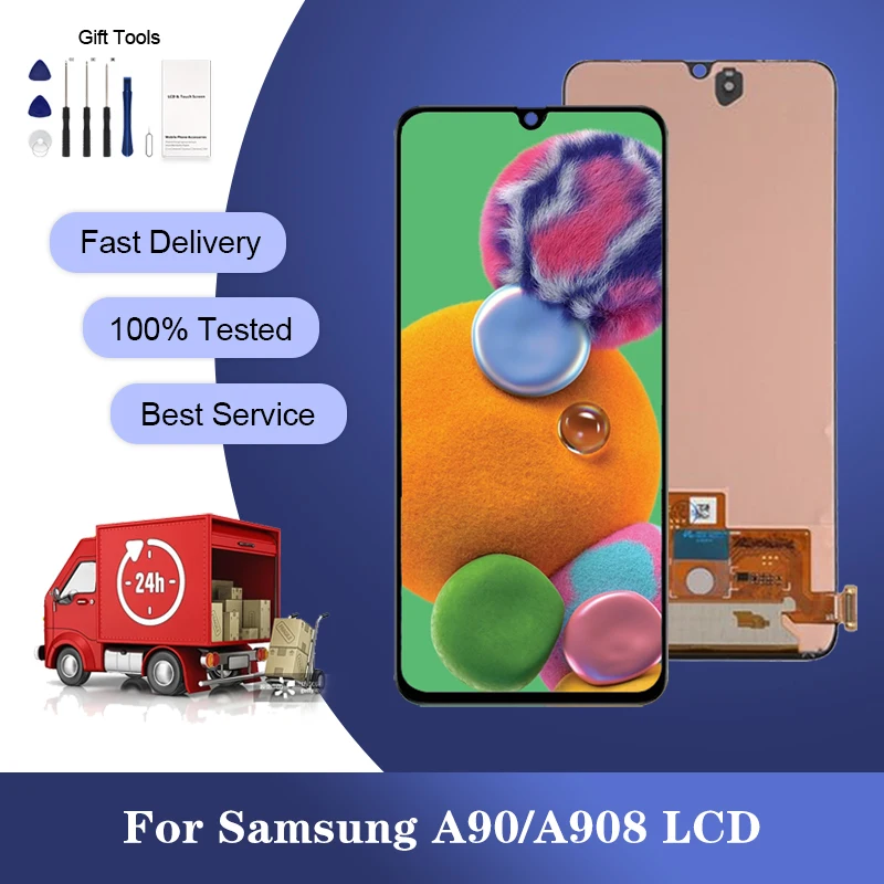 

6.7 Inch A908 Display For Samsung Galaxy A90 5G LCD Touch Digitizer Screen A908B A908N A9080 Assembly Free Ship Wholesale