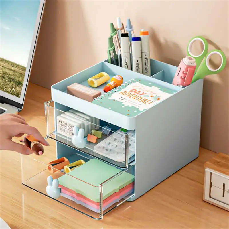 

Desktop Storage Box High-quality Pp Storage Decoration Cosmetic Storage Box Storage Box Multifunctional White/blue/pink Popular