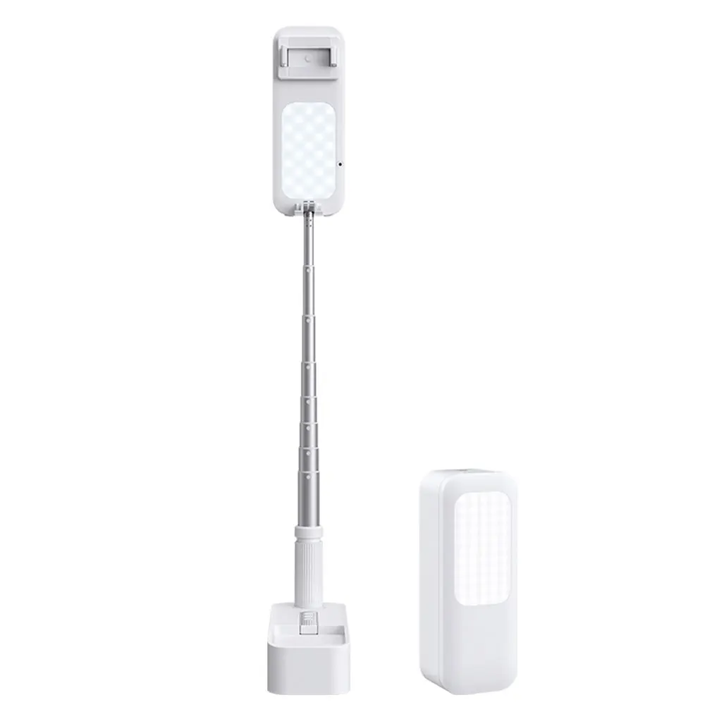 

Portable Phone Holder Retractable Wireless Live Broadcast Wireless Dimmable LED Fill Light Cellphone Bracket For Living Video
