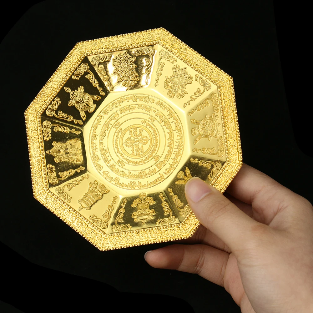 

Восемь благоприятных дыма, предлагаем тарелку из медного сплава горелка для тибетских благовоний Vajra, мантра освобождения огня, емкость