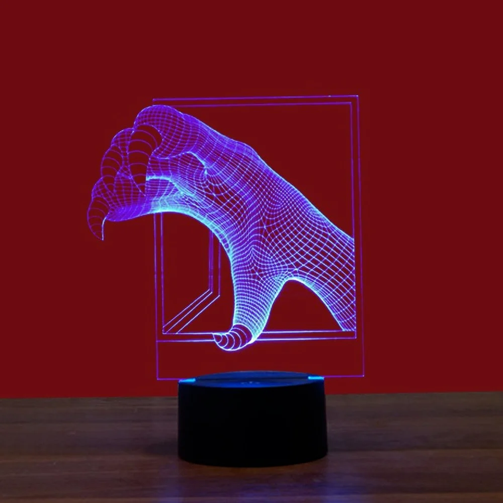 

Eagle Claw Remote Control Night Lights 3D Optical Illusion 16 Colors LED Lamps Home Bedroom Decor Birthday Xmas Gifts for Kids