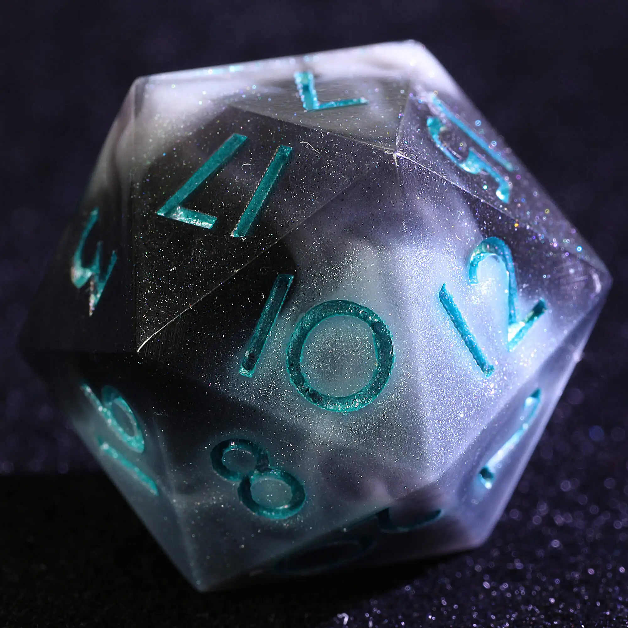 Фото Набор из 9 многогранных полимерных кубиков для D&D: Onyx Miasma №2