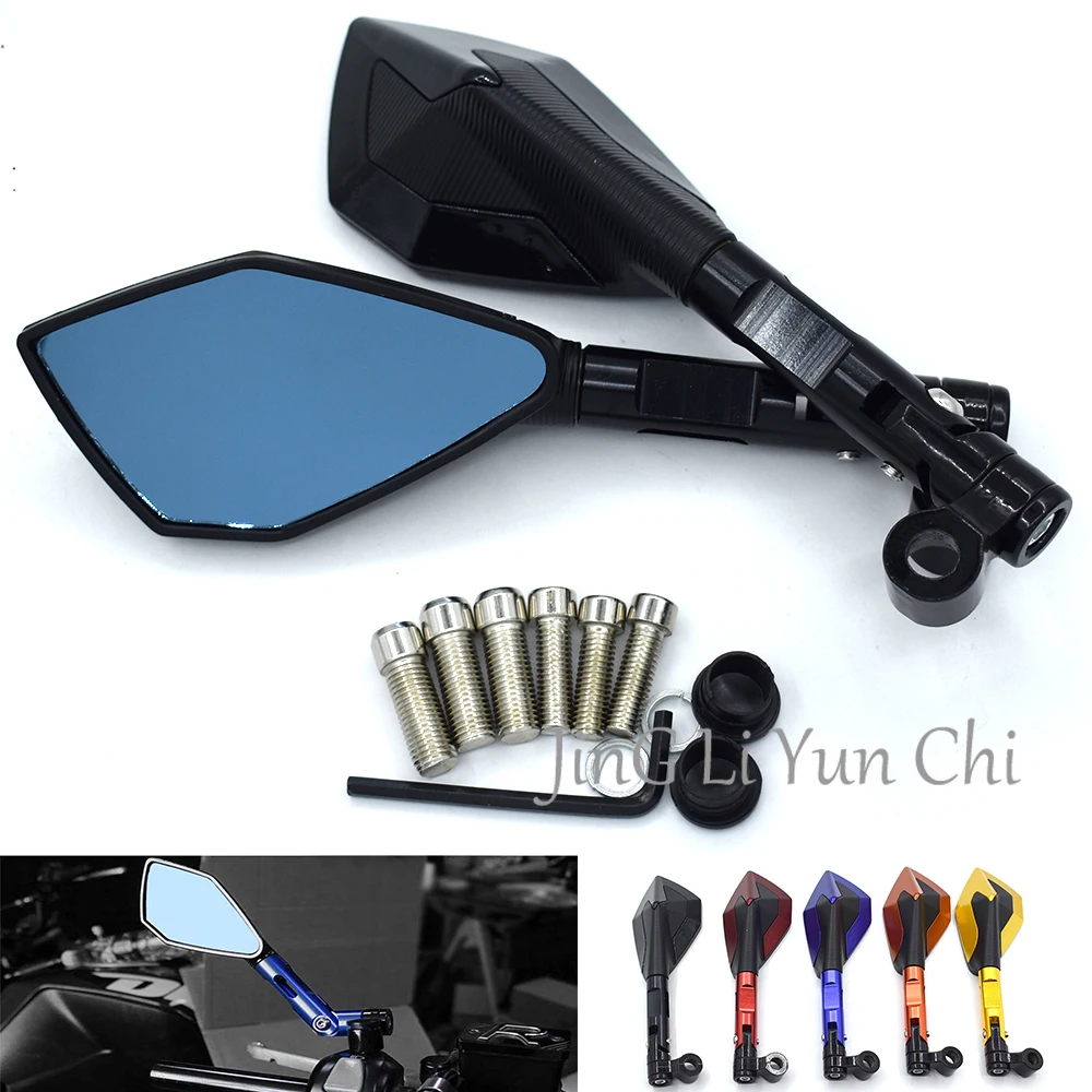 

Universal Motorcycle Rearview Mirror Blue Glass CNC Aluminum For BMW R1200R R1200GS F800GS G310R F650GS F700GS F800R G450X G650