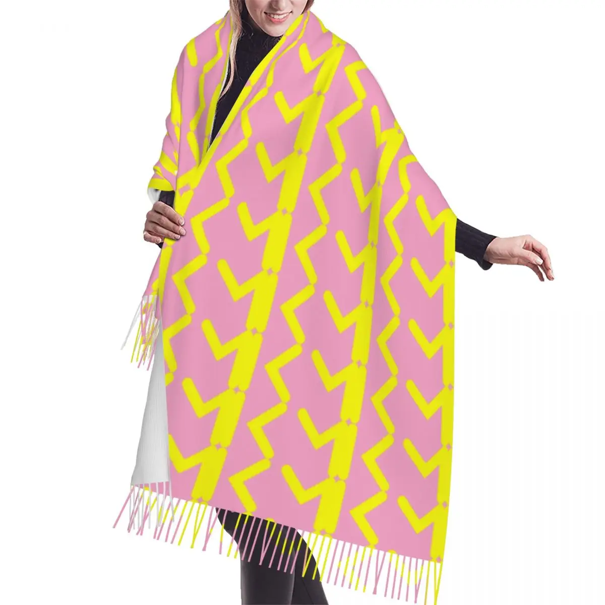 

Женский длинный желтый футбольный шарф KM Mbappe, Модный Универсальный женский мягкий теплый фонарик