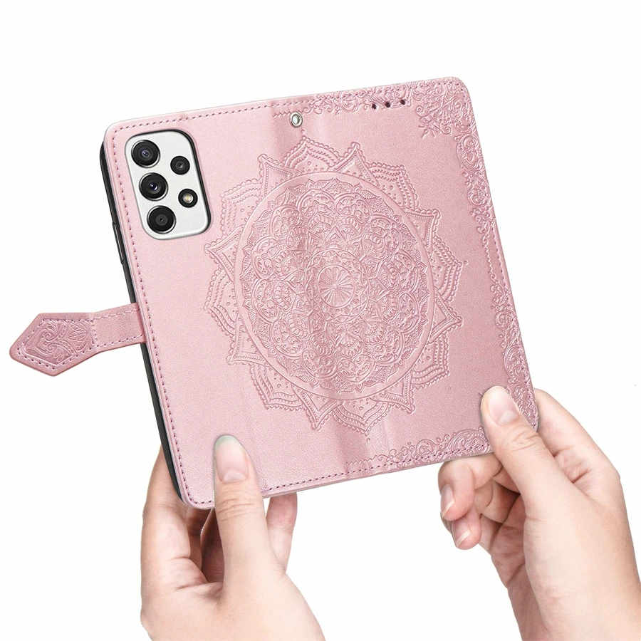 3D Datura Wallet Leather Flip Case For Samsung Galaxy A03 A12 A13 A22 A23 A32 A51 A52 A53 A71 A72 A73 S22 Ultra S21 S20 FE S10