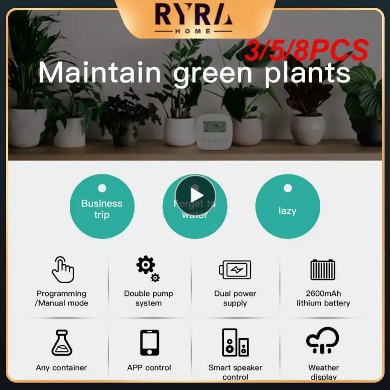 

3/5/8PCS Diy Dual Pump System Smart Watering Machine Tuya Wifi Automatic Watering Device Programmable
