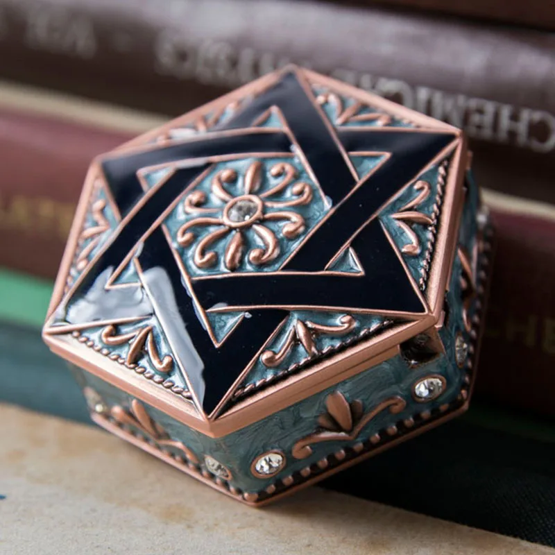 

Many Colours Home Decor Accessories Metal Jewelry Box Desktop Storage Creative Retro Ornaments Six-pointed Star Crafts Gift