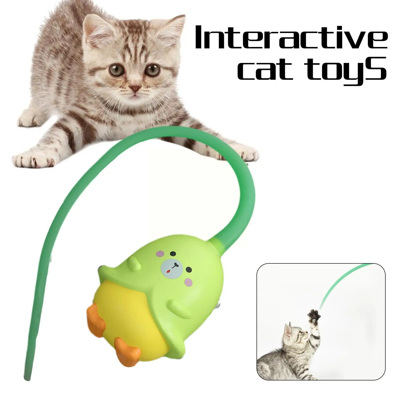 

Electric Toy Automatic Teaser Ball Bite Resistant Silicone Usb Toys Charging Teaser Interactive Household Stick P4d7
