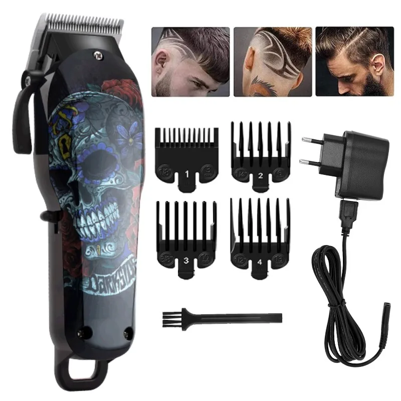 

Kemei Wireless Hair Clipper Professional Hair Trimmer Men Electric Powerful Motor Hair Cutting Machine Lithium Battery 100v-240v